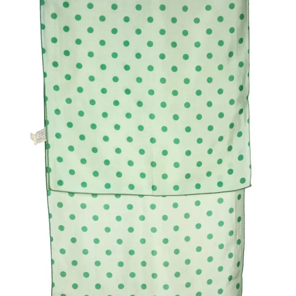 Vintage Ray Strauss Silk Polka Dot Scarf Green White Long 10.5x42 Mod - Hey Viv